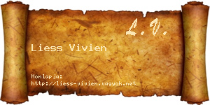 Liess Vivien névjegykártya
